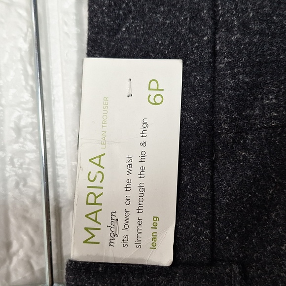 LOFT Petite Wool Marisa Lean Trouser Modern Fit Grey with Pockets NWT - Picture 4 of 10